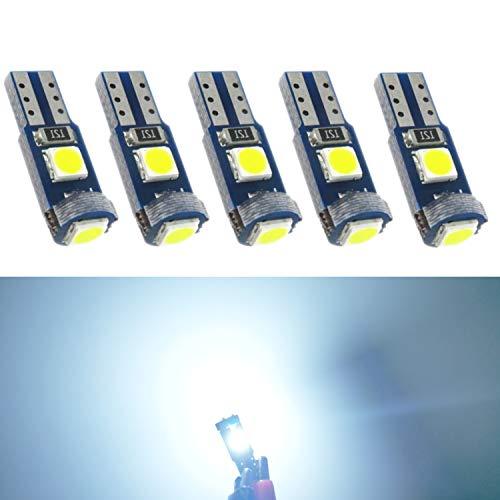 T5 Led メーター球 パネル球 エアコン球 ウェッジ球 ホワイト エアコンパネル インパネ ダッシュボード 白 超特価 ルーム 12v メーター
