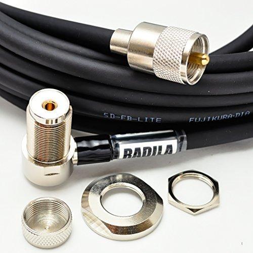 RADILA (フジクラ 5D-FB) (5m) (ML-MP コネクタ) (低SWR 低損失) (実測データ付) (アマチュア無線 同軸 HDMIコネクタ