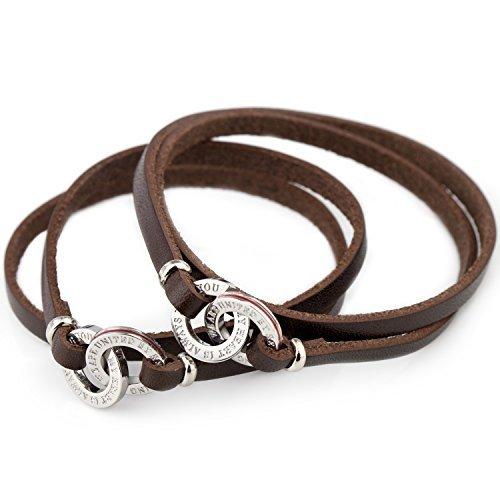 日本未入荷 入手困難 本物の赤い糸が入った ペアブレスレット サージカルステンレススチール 316l 本革 レザー 栃木レザー 二重巻 インフィニティ 無限 正規販売代理店 Www Skylanceronline Com