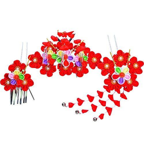 上質で快適 七五三 花髪飾り かんざし 雅 赤 レッド 成人式 七五三 浴衣 卒業式 結婚式 かんざし 簪 髪飾り 髪かざり ゆかた 浴衣 通販 和 新品 Www Ladislexia Net