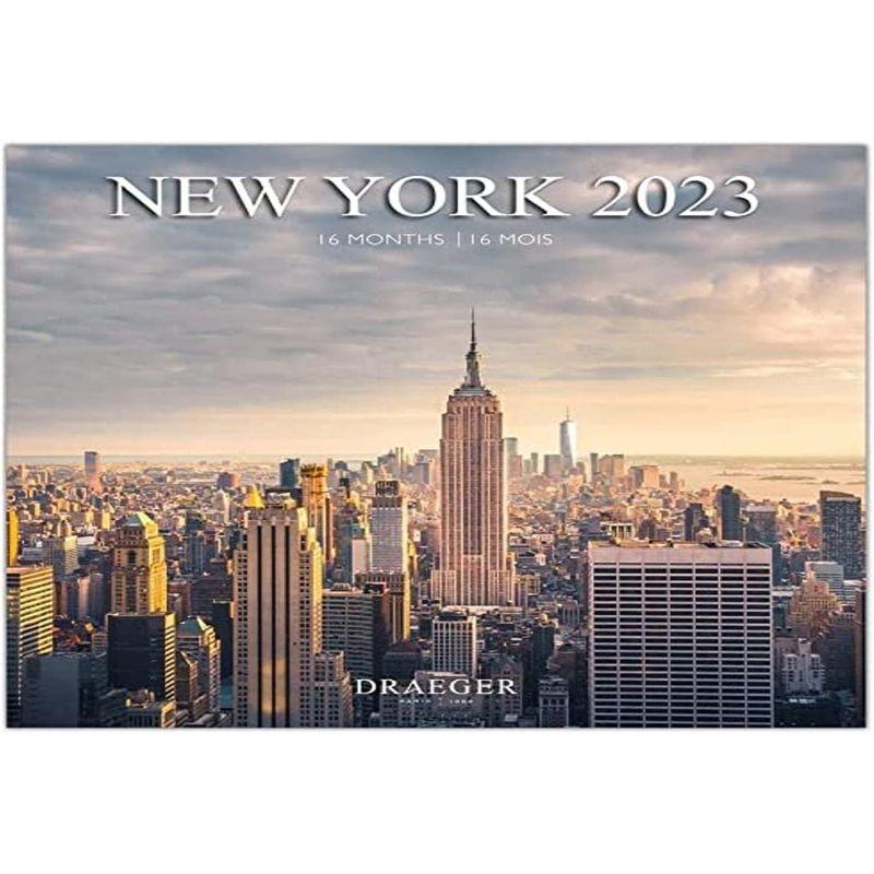 春早割ドレジャー 2023年 ラージカレンダー ニューヨーク 日本語の祝日シール付き 自由の女神 FSC認証 NEW YORK（壁掛け）  シール、ラベル