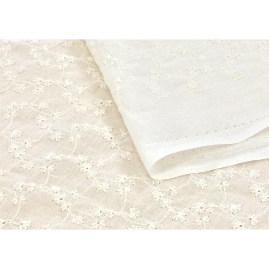 レース生地 刺繍 インド綿 布 コットンボイル 白 生成り 綿 コットンレース 布地 100cm幅 商用利用可 メール便は2mまで レース生地 刺繍 インド綿 布 コットンボイル 白 生成り 綿 コットンレース 布地 100cm幅 商用利用可 メール便は2mまで