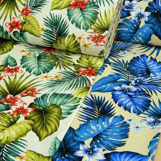 ハワイアン 生地 モンステラ 綿麻 プリペラ プリント 布 南国 トロピカル 布地 110cm幅 商用利用可能 メール便2mまで可 4145 1 コットンハウスセシール 生地 通販 通販 Yahoo ショッピング