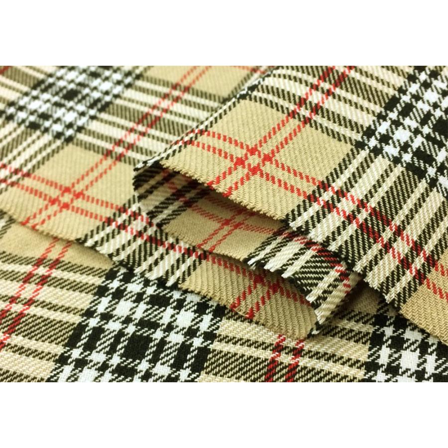 生地 タータンチェック 布 ベージュ バーバリー風 綿 コットン 安い 布地 メール便2mまで可 500 004 214 コットンハウスセシール 生地 通販 通販 Yahoo ショッピング
