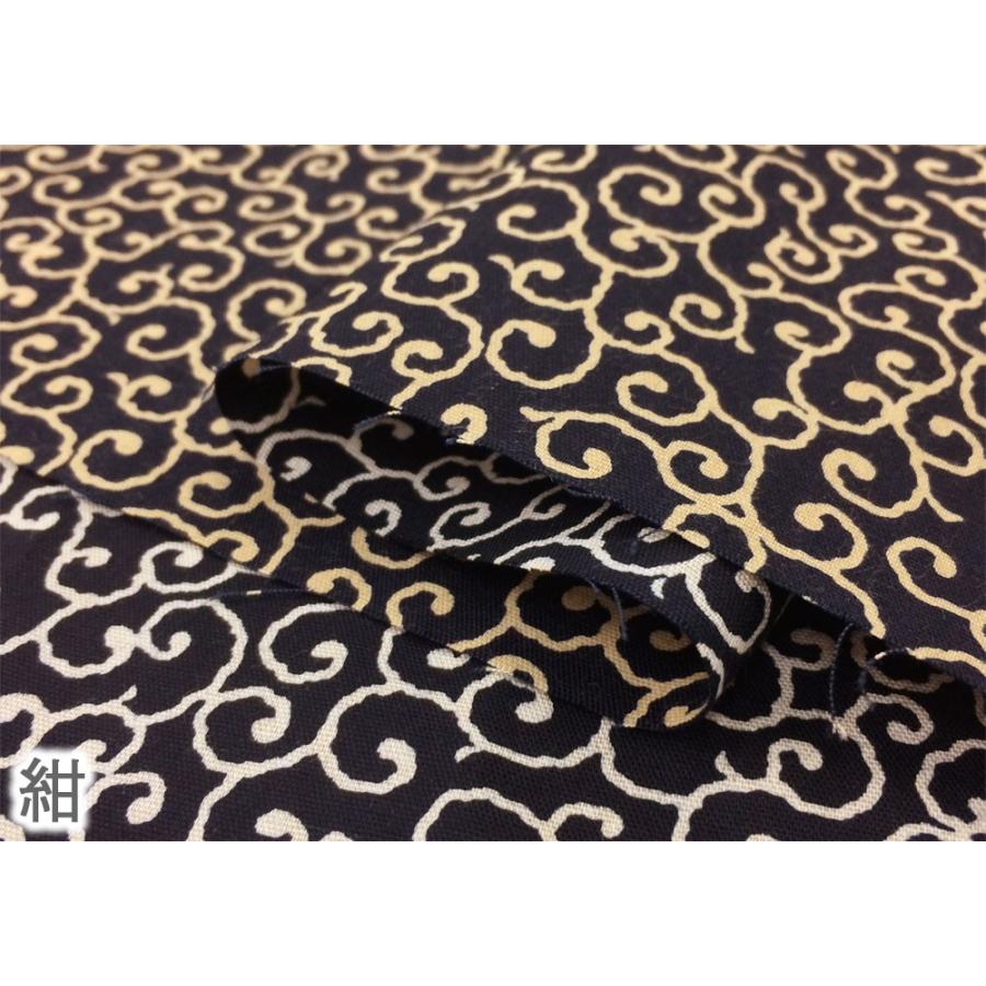 生地 唐草模様 和柄 獅子舞 からくさ 衣装 飾り 紺 赤 緑 黄色