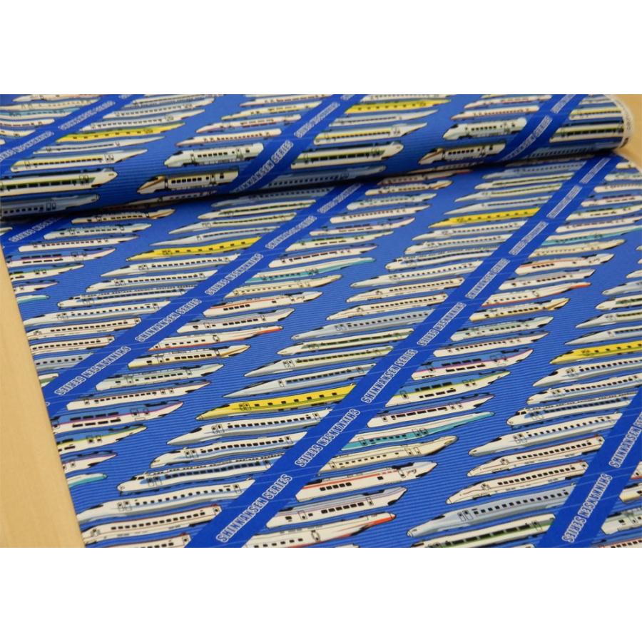 生地 新幹線 布 電車柄 乗り物 青 キャラクター 綿100 オックス 子供 メール便可 布地 生地屋さん A8000 24 コットンハウスセシール 生地 通販 通販 Yahoo ショッピング
