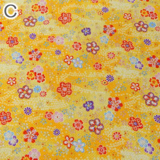 生地 ちりめん はぎれ 金彩 和柄 カットちりめん 35cm×33cm 縮緬生地