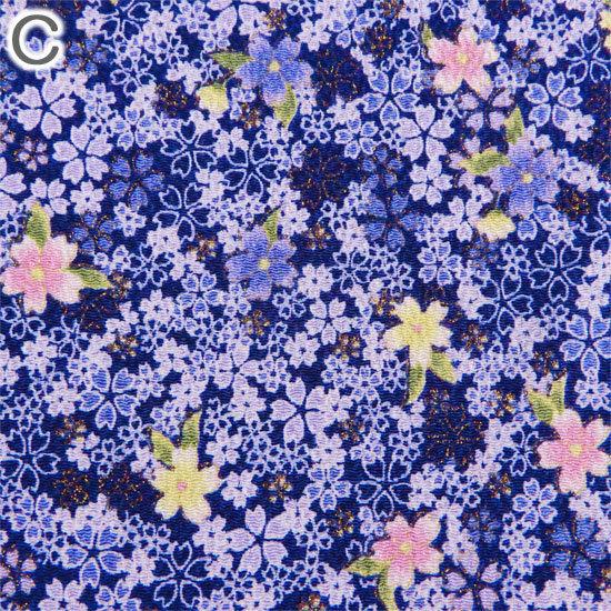 桜 ちりめん 生地 はぎれ 金彩 和柄 カットちりめん 35cm×33cm 縮緬