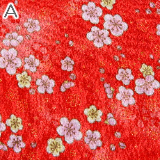 ちりめん生地 金彩 桜 はぎれ 和柄 カットちりめん 35cm×33cm 縮緬生地