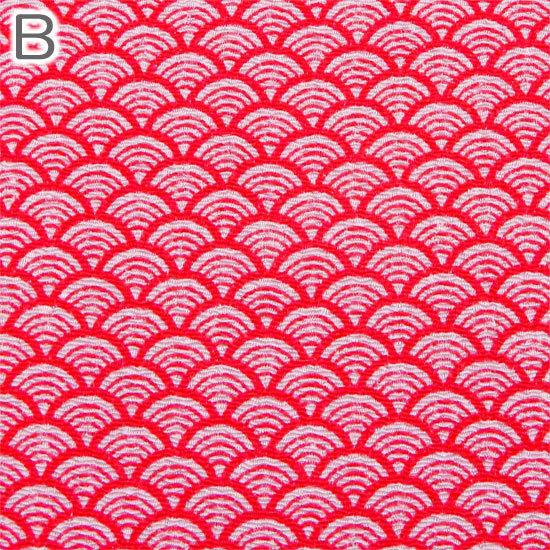 青海波柄 ちりめん 生地 はぎれ カットちりめん 和柄 35cm×33cm 縮緬