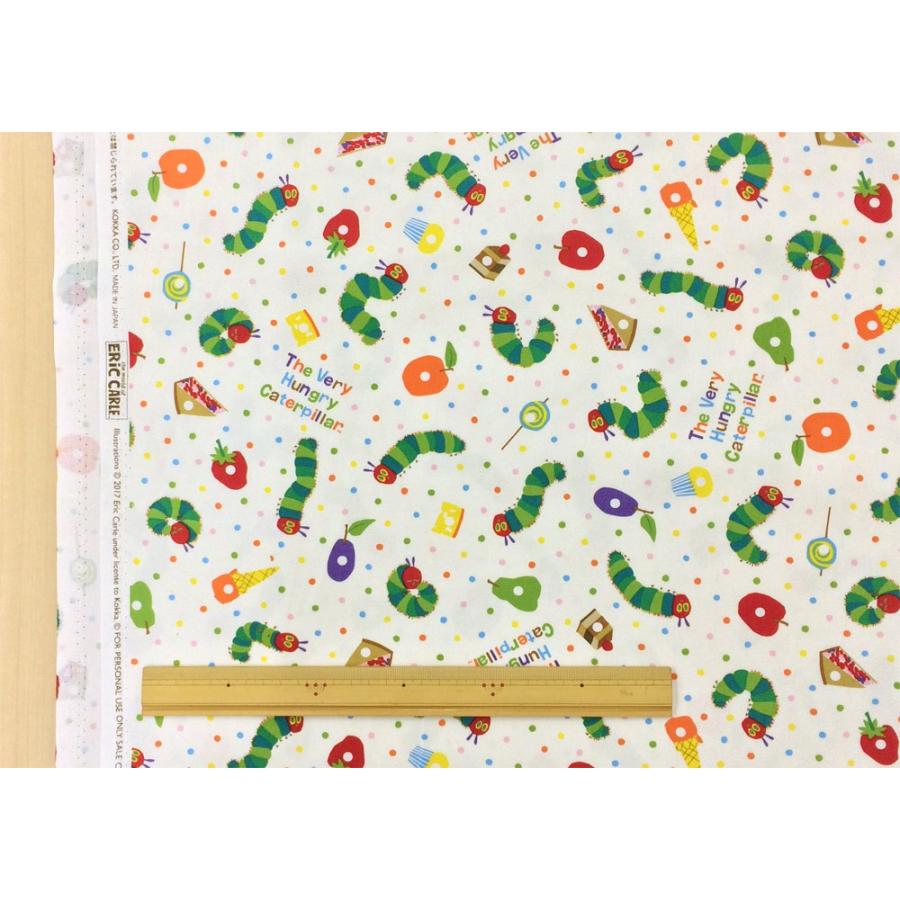 はらぺこあおむし 生地 布 キャラクター 綿 オックス子供 男 女 布地 手芸 メール便可 入園 入学 準備 G4093 1 コットンハウスセシール 生地 通販 通販 Yahoo ショッピング