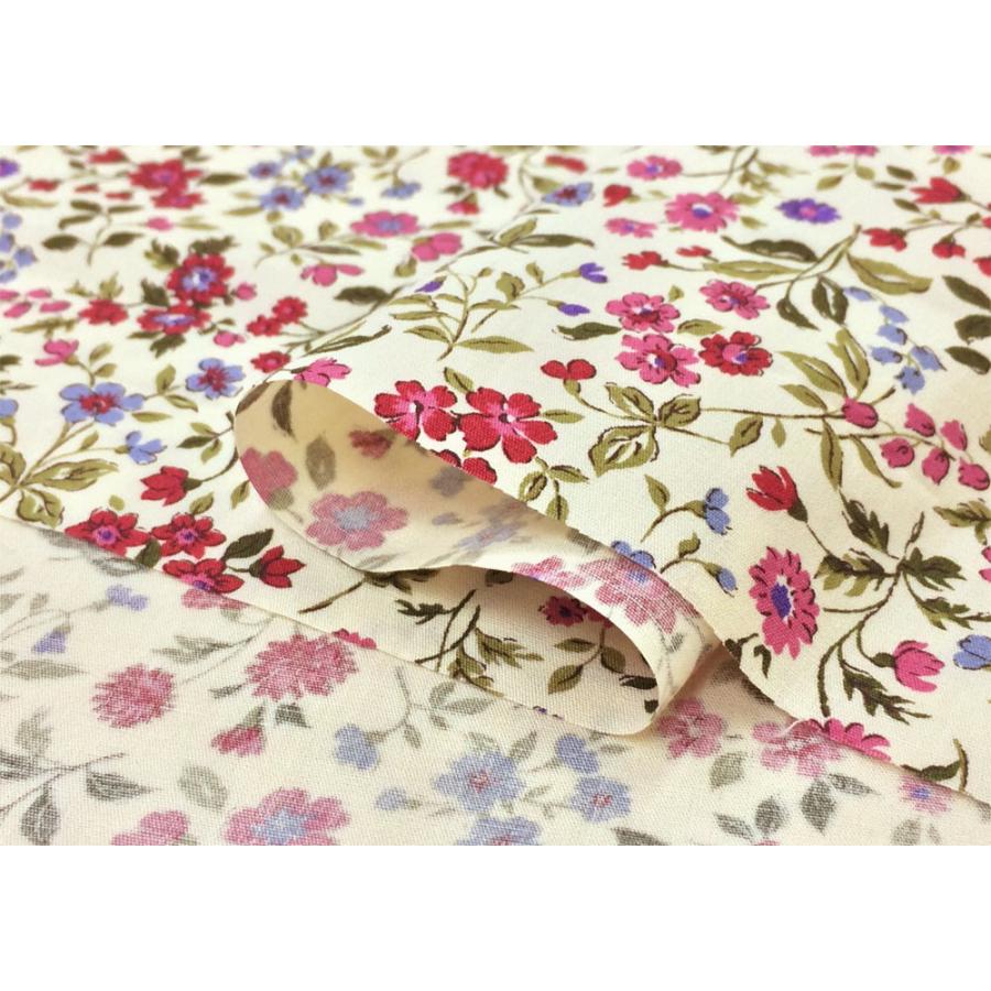 花柄 生地 布 ボタニカル 植物 綿 ブロード おしゃれ オレンジ 紫 赤