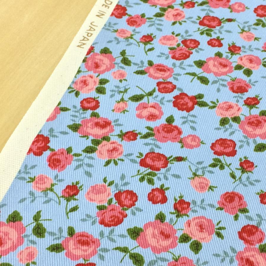 セール 花柄 生地 小バラ 布 ツイル フラワー プリント 薔薇 おしゃれ ブルー コットンこばやし 布地 メール便2mまで可 Kts2771 コットンハウスセシール 生地 通販 通販 Yahoo ショッピング