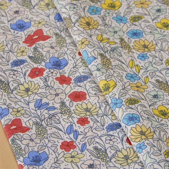 生地 花柄 リバティ風 小花 ポピー プリント ブロード 布 おしゃれ コットンこばやし 赤 水色 布地 メール便3mまで可 Kts6750 コットンハウスセシール 生地 通販 通販 Yahoo ショッピング