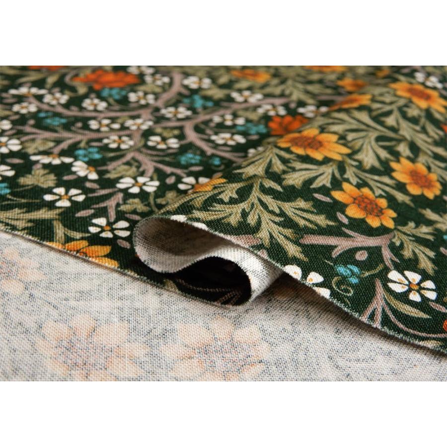 生地 花柄 北欧風 ロココ調 レトロ 綿 キャンバス プリント 布