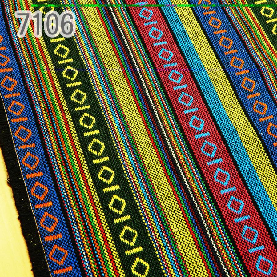 厚手 生地 インド綿 布 メキシカンドビー ネイティブ柄 アジアン ラグ