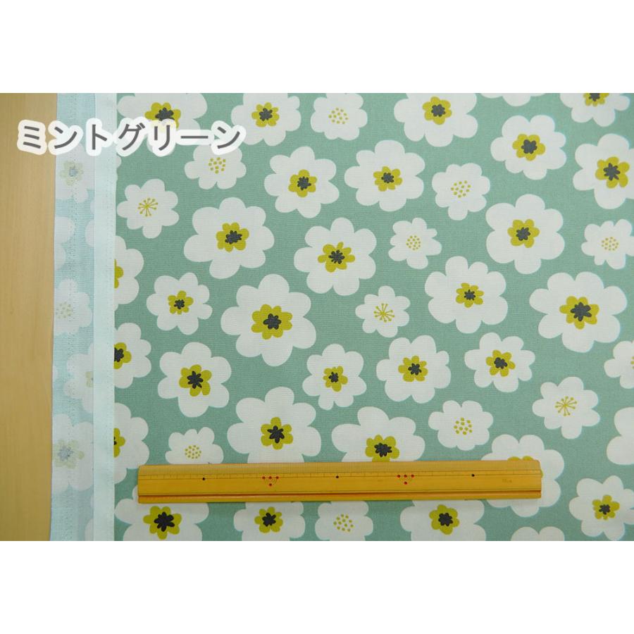 花柄 生地 北欧風 オックス 布 グレー 緑 ピンク系 布地 110cm幅