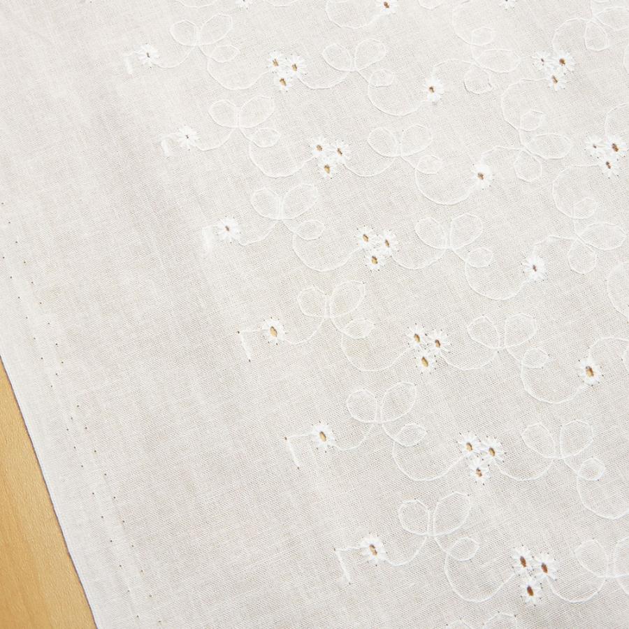 レース 生地 花柄 刺繍 綿100% 布 オールオーバーレース 白 服地 洋服