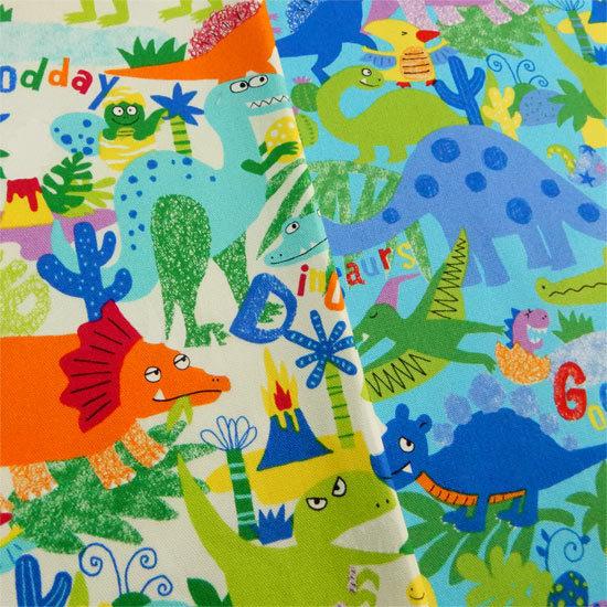 恐竜柄 生地 布 ダイナソーランド 綿 オックス かっこいい 子供向け 男の子 メール便2mまで可 Sk6300 3 コットンハウスセシール 生地 通販 通販 Yahoo ショッピング