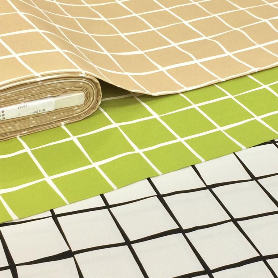 マリメッコ風 生地 北欧風 布 オックス 綿 おしゃれ Brocks ブロックス タイル調プリント ｗ幅 広幅 モノトーン 白 黒 ベージュ グリーン カーテン W8063 コットンハウスセシール 生地 通販 通販 Yahoo ショッピング