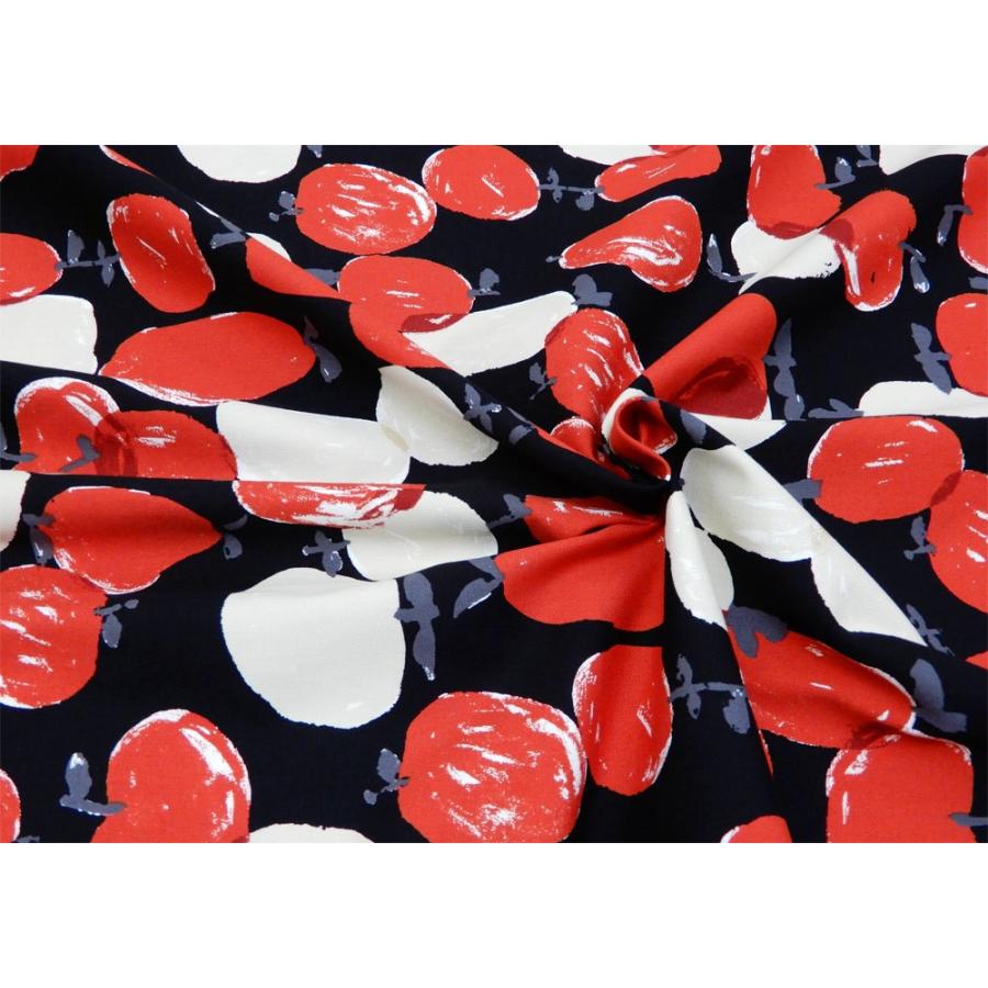 生地 布 リンゴ柄 オックス カーテン 広幅 Apple W巾 果物 くだもの