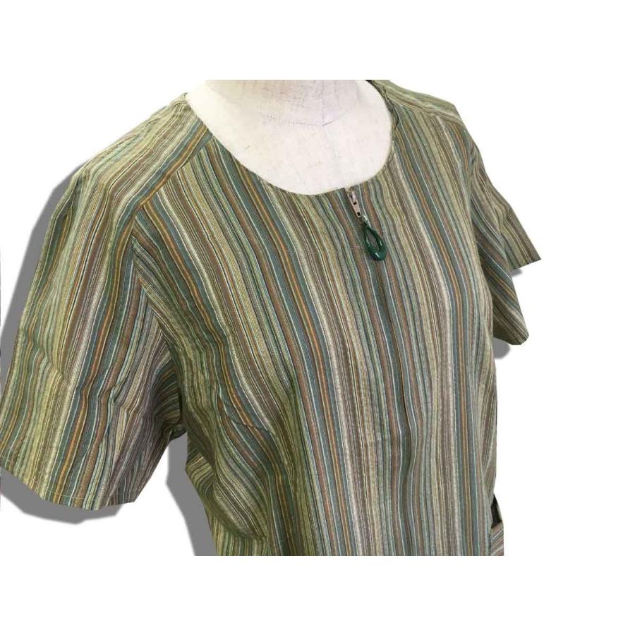 メール便送料無料 しじら織ファスナーワンピース 日本製 アッパッパー 綿 涼しい 部屋着 和風 ギフト 4136 Cotton松井 通販 Yahoo ショッピング