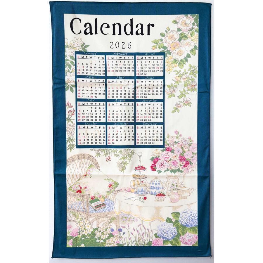 2026年タペストリーカレンダー 花柄 布 インテリア ファブリック