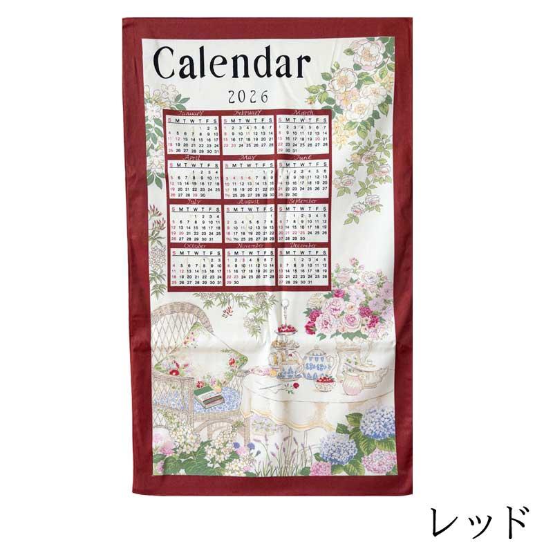 2026年タペストリーカレンダー 花柄 布 インテリア ファブリック