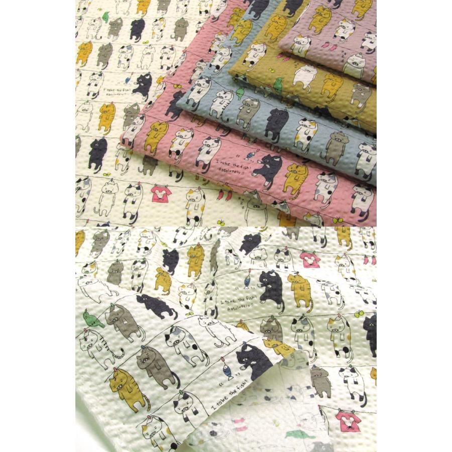 コットンこばやし リップル ねこの洗濯干し（単位50cm） : コットン