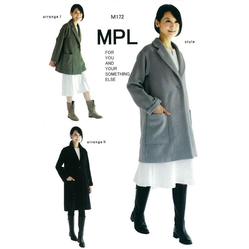 実物大・型紙 Mパターン チェスターコート 大人／婦人／レディ／サン  