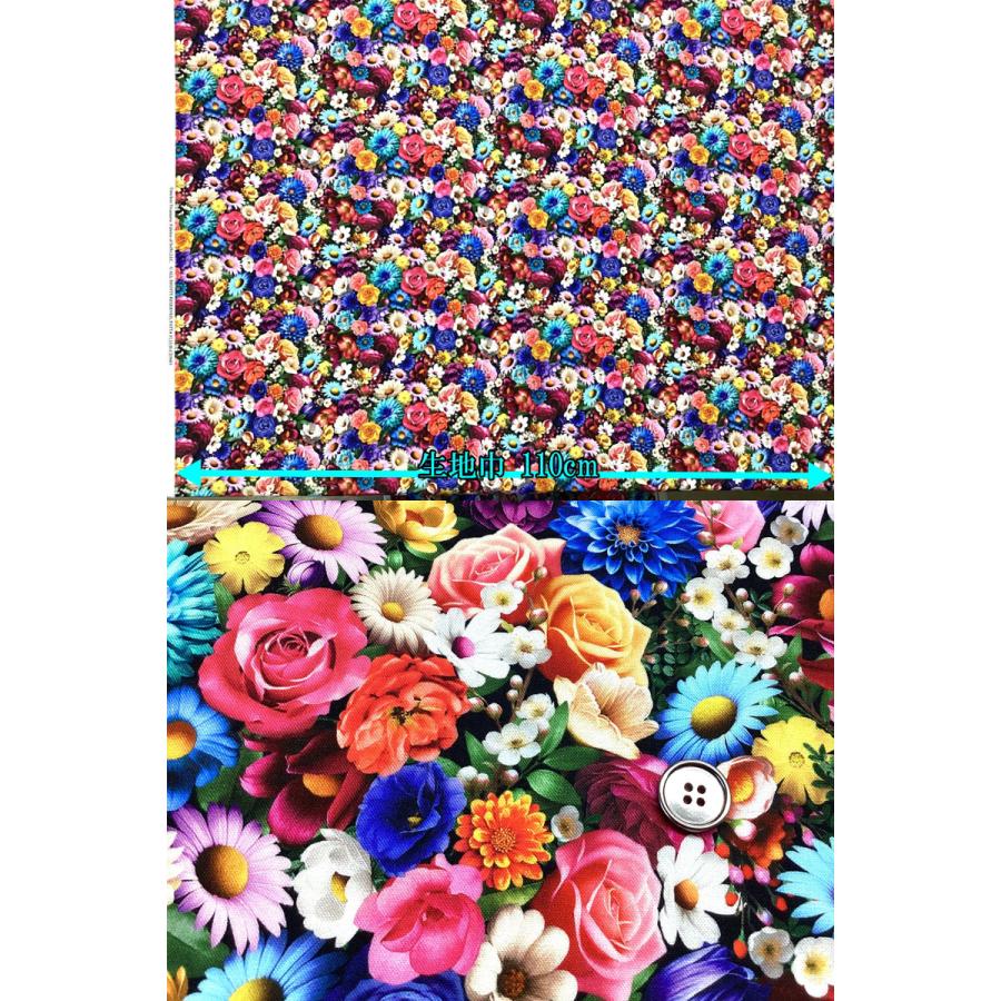 USAコットン TIMELESS TREASURES fabrics Multi Day of the Dead Fleur（単位50cm ...