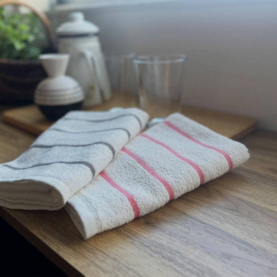 タオル フェイスタオル 薄手 泉州タオル 国産 キッチンタオル キッチン 泉州タオル フェイスタオル 綿100％ コットン100％ 吸水 ボーダー柄 エコ 3枚セット | 泉州タオル | 11