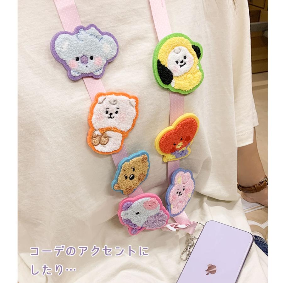 BT21 もこもこ刺繍バッジ KOYA RJ SHOOKY MANG CHIMMY TATA COOKY