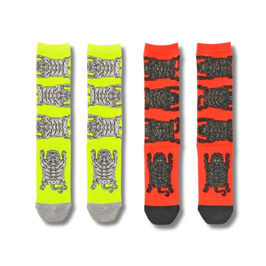 HOiSUM ホイサム 孤高のタイガー socks (yellow) (orange) ソックス