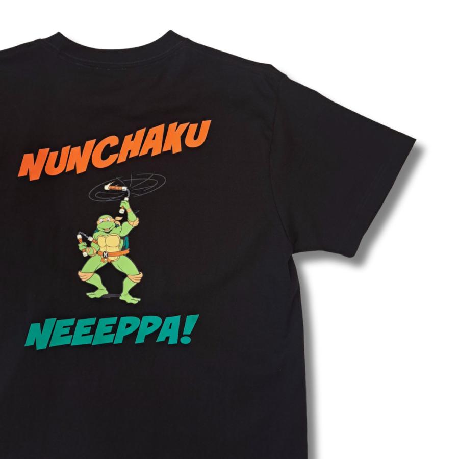 サウナボーイ × TMNT - ヌンチャクネッパ Tシャツ (black