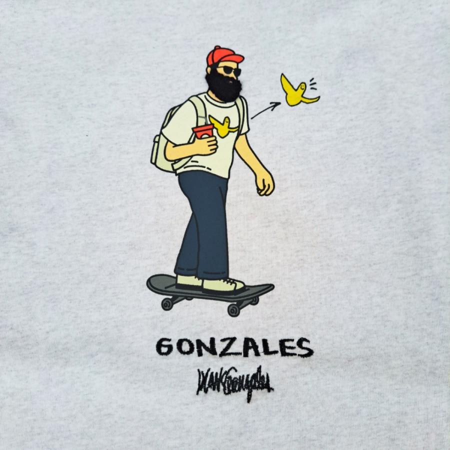 WHAT IT ISNT gonz skateboarder ロング Tシャツ (moku gray) 長袖 ロンT スケートボード マークゴンザレス｜couchpotato｜05