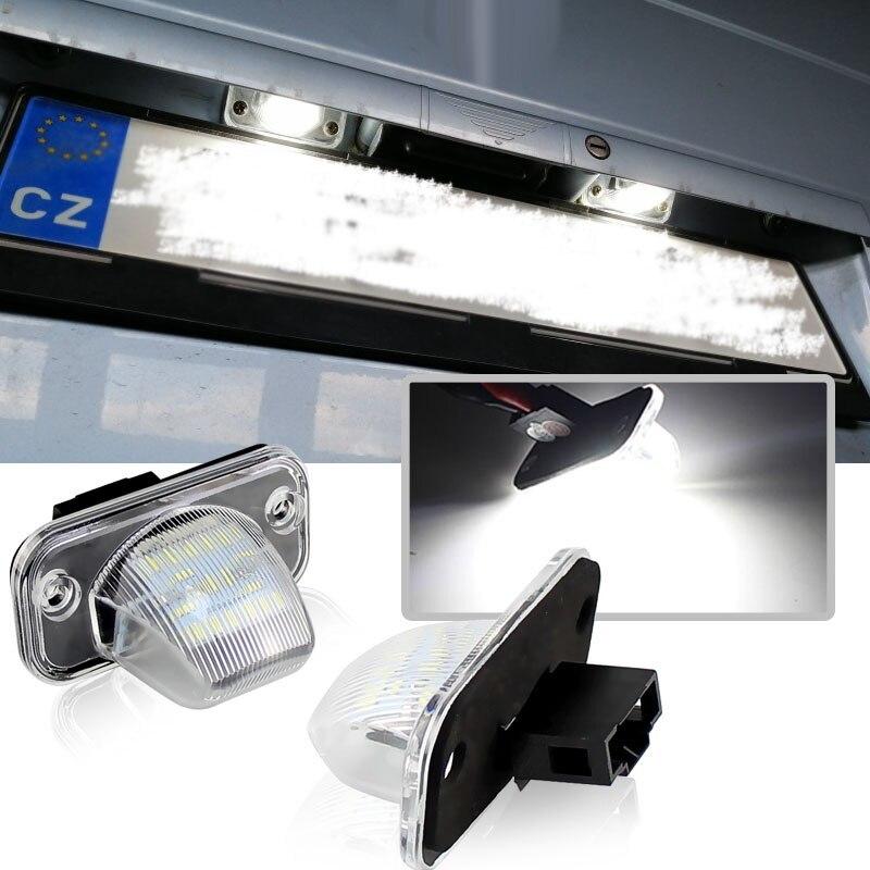 2xエラーフリー18 smdナンバープレートvwパサートB5 B6 LED ナンバープレートライトvwトランスポーターT4パサート1990