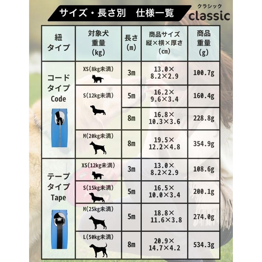 フレキシリード クラシック 正規代理店 ２年保証 5m 小型犬 Sサイズ(12kg未満) 伸縮リード コードタイプ フレキシ リード Flexi New Classic ドイツ製 | flexi | 14
