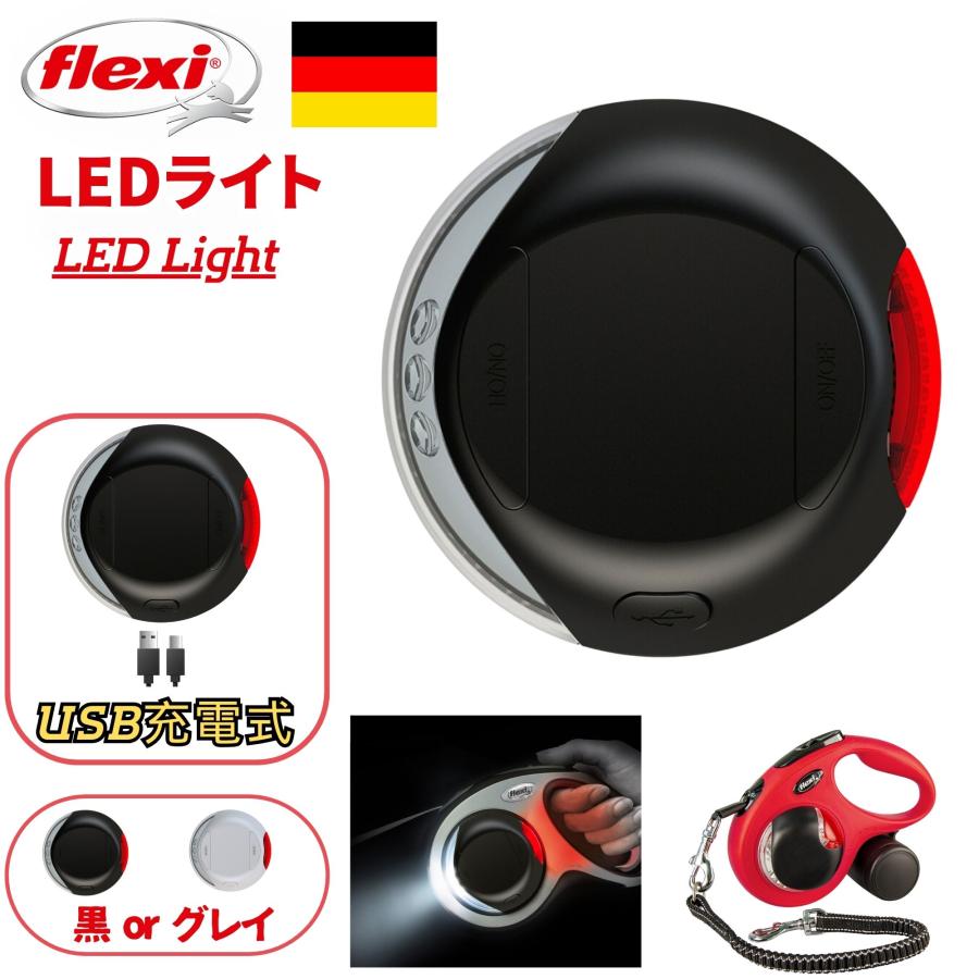 フレキシリード LED ライト 2色 2段階調整 点滅機能有り ブラック グレイ フレキシ フレキシライト Flexi LED Light Black Gray ドイツ 便利 明るい　爆買 | flexi