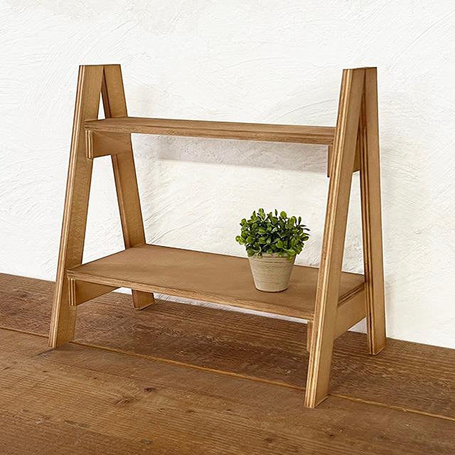 木製　台 花台 ガーデニング雑貨 プランターラック カントリースタンド ブラウン