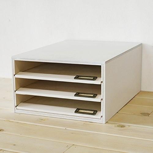 木製 卓上 A4 引き出し収納 書類ケース おしゃれ レターケース 3段