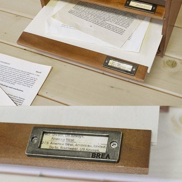 木製 卓上 A4 引き出し収納 書類ケース おしゃれ レターケース 3段