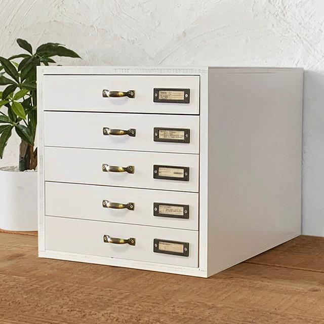 書類ケース アンティーク 引き出し収納 ホワイト レターケース 木製 チェスト 5段 Brea Cr 1526 Wh カントリー工房 通販 Yahoo ショッピング