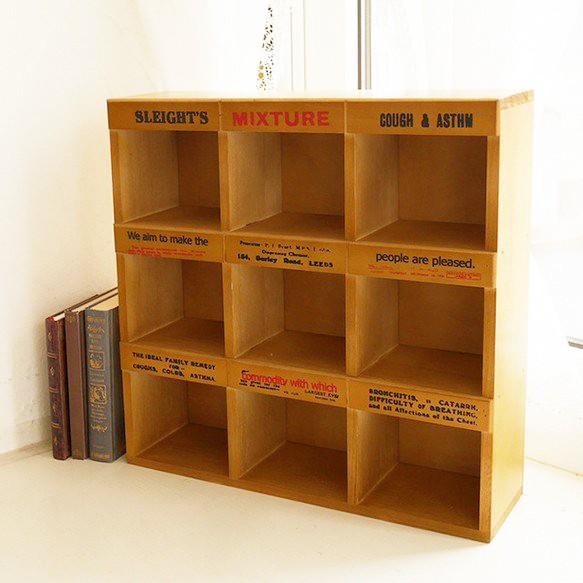 飾り棚 おしゃれ シェルフ アンティーク アメリカン 男前 木製 仕切り