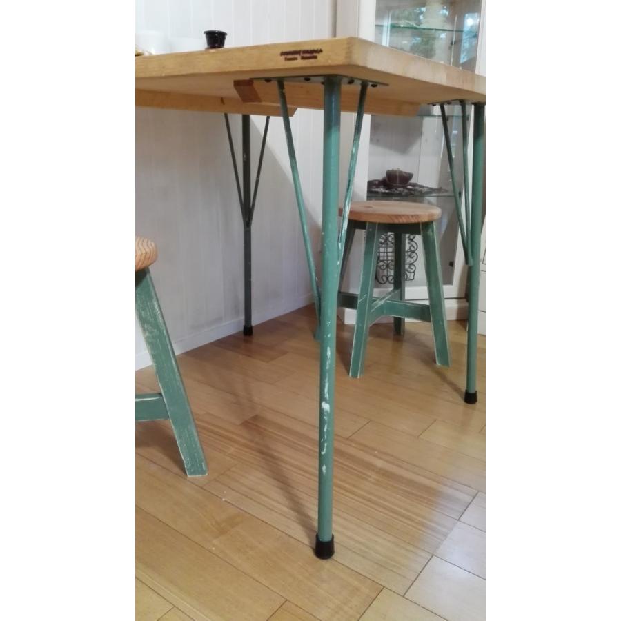 テーブル脚 L H690mmミントグリーン アンティーク仕上げカラー