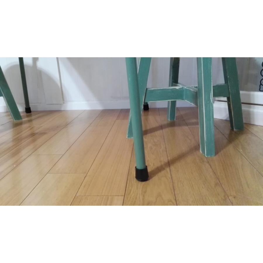 テーブル脚 L H690mmミントグリーン アンティーク仕上げカラー