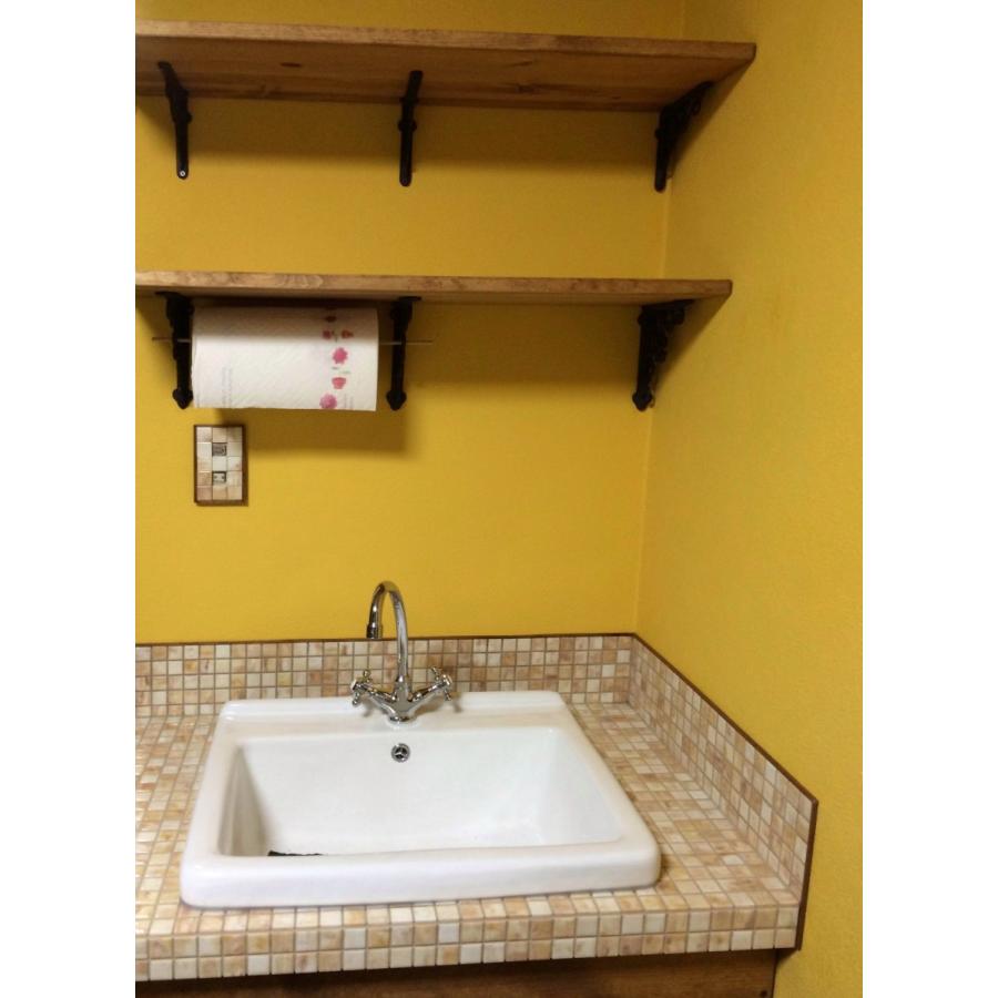 ブラウンマーブル モザイクタイルの洗面台 T3932 オーダー家具のキノカ 通販 Yahoo ショッピング