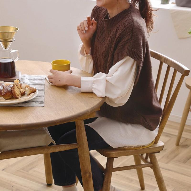 NORA（ノラ） ダイニングテーブル テーブル 円卓 90cm ナチュラル家具