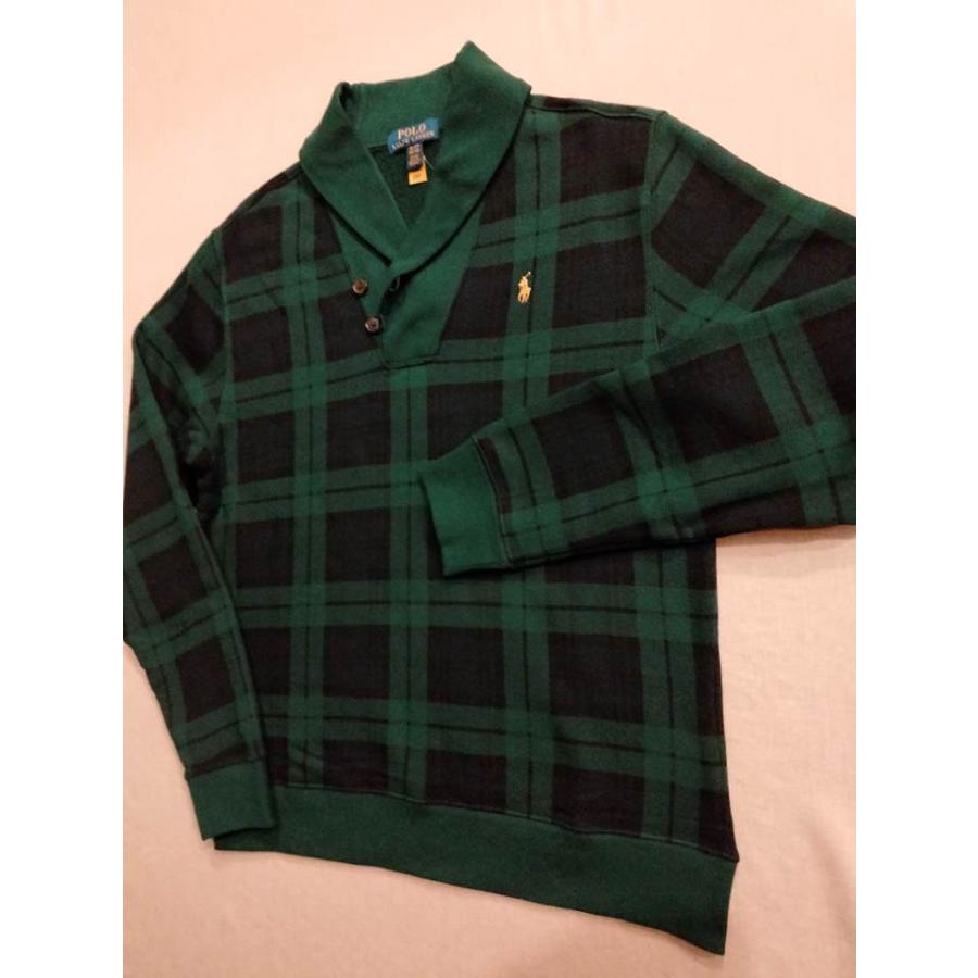 ポロ ラルフローレン Polo Ralph Lauren ショールカラー スウェット ブラックウォッチ タータンチェック シャツ チェック