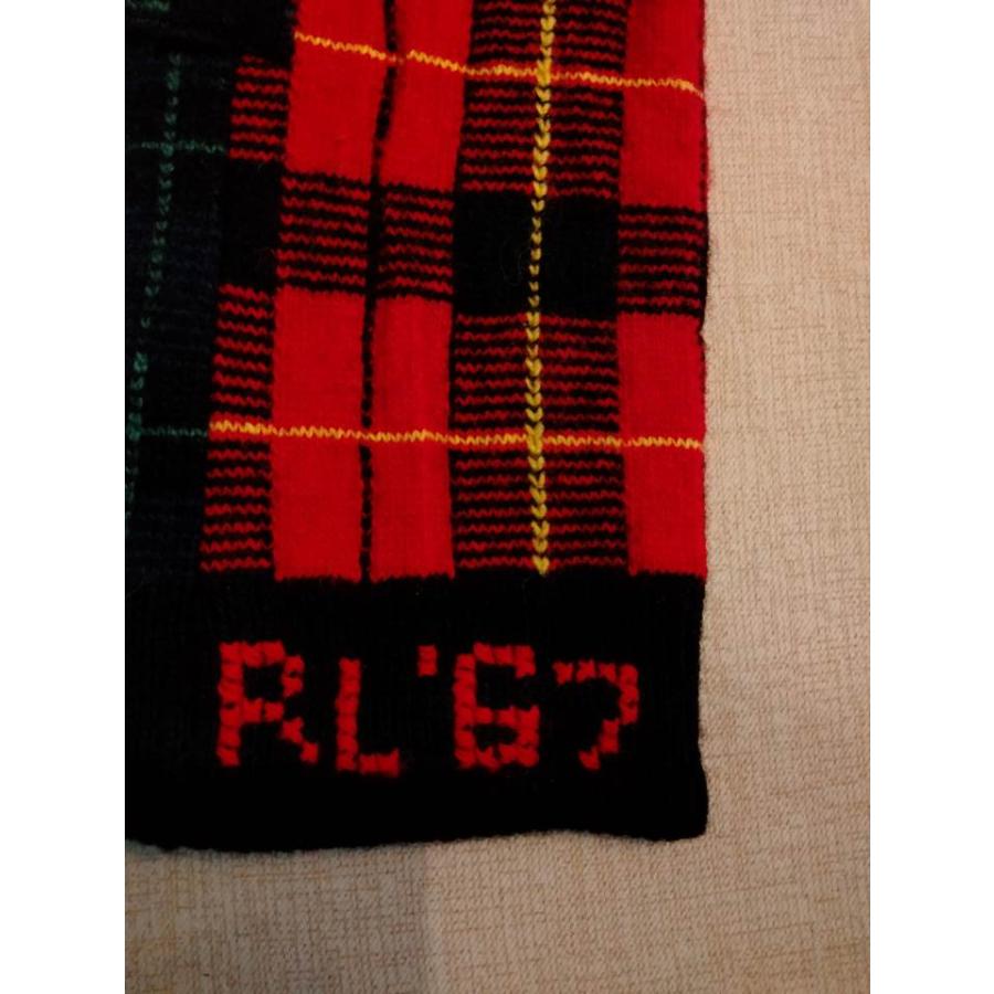 ポロ ラルフローレン マフラー パッチワーク チェック ウエスタン Polo Ralph Lauren スカーフ ニット ストール カントリー country_3
